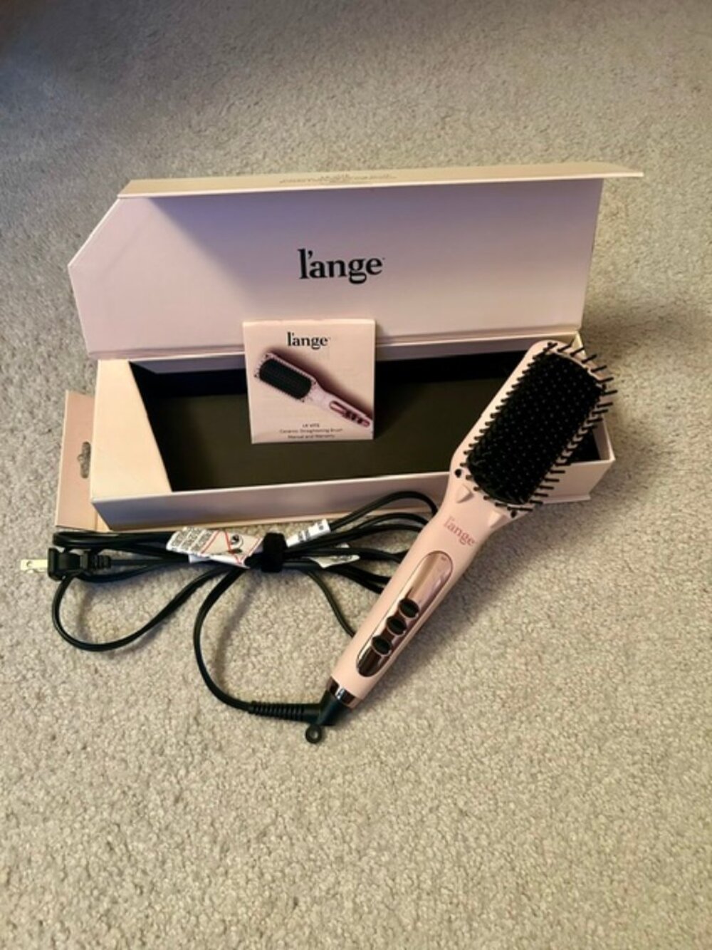 L'ANGE Le Vite Hairbrush Straightener in Blush